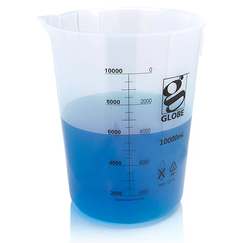 Beaker, Diamond Essentials, Griffin Style, Low Form, Printed Graduations, PP, 10,000mL, 1/Bag - CS/2
