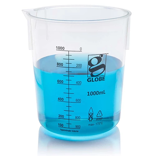 Beaker, Diamond Essentials, Griffin Style, Low Form, Printed Graduations, PMP, 1000mL, 3/Bag