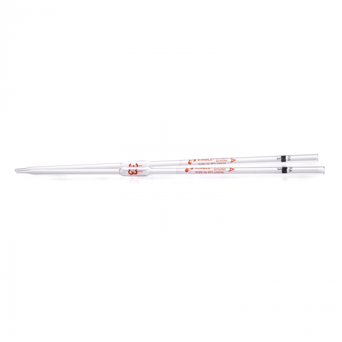 Volumetric Pipet, Class A, TD, Batch Certified and Serialized BLACK, 3mL
