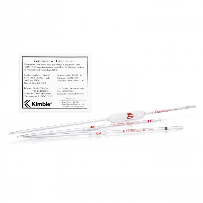 Volumetric Pipet, Class A, TD, Serialized and Certified BLACK, 30mL