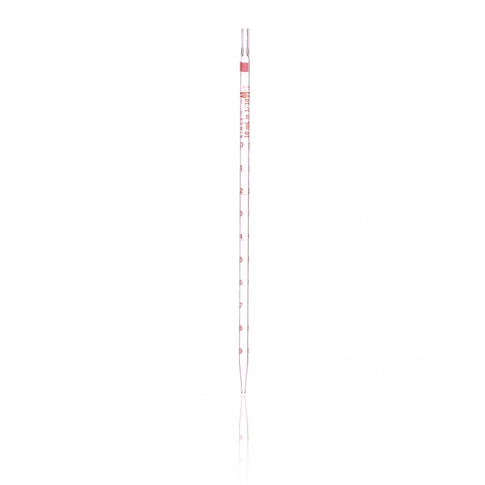 Serological Pipette,COTTON,Reusable Color-Coded,ORANGE,10X0.1ML