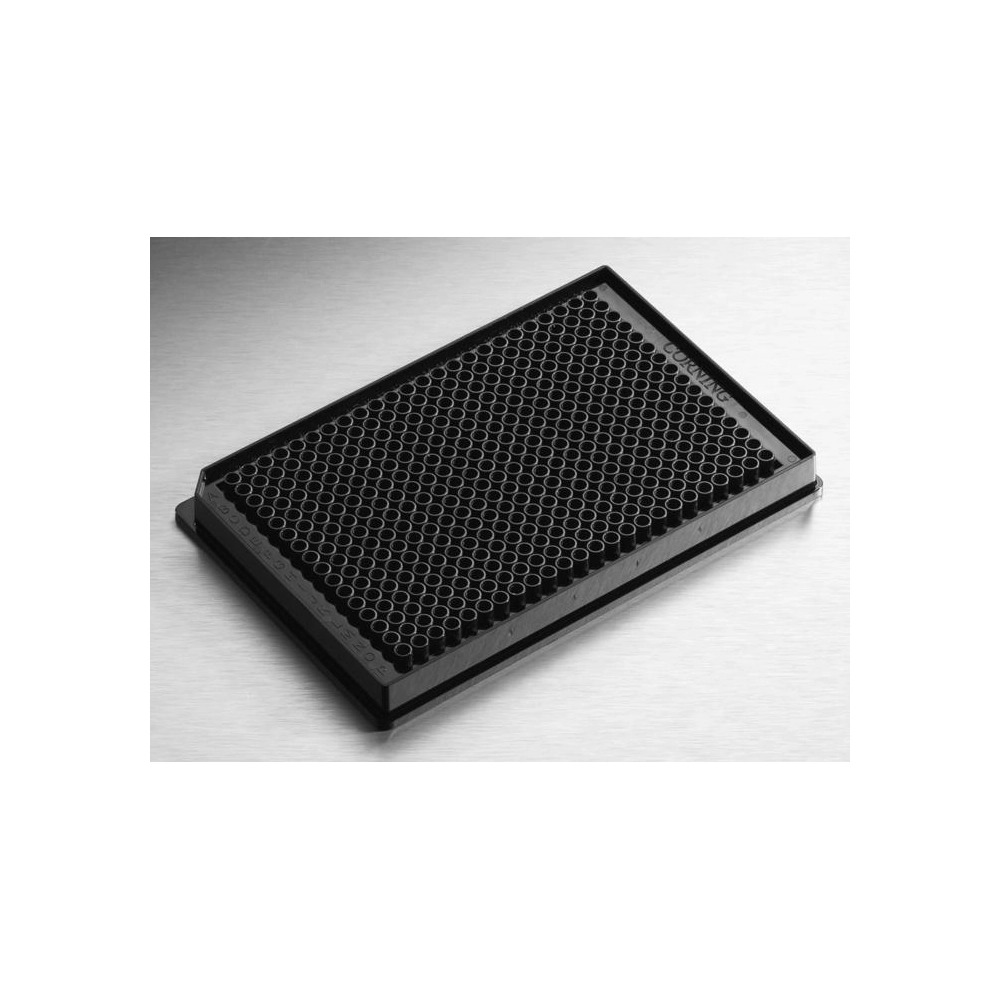 Corning Low Volume 384 Well Black Flat Bottom Polystyrene Not Treated Microplate, 10 per Bag, without Lid, Nonsterile