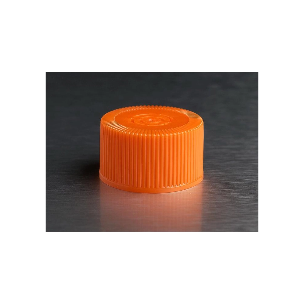 Corning CellSTACK 33mm HDPE Cap, Vent Cap with 0.2µm vent, Orange, Double bagged, Sterile, 1 per bag, 6 per case