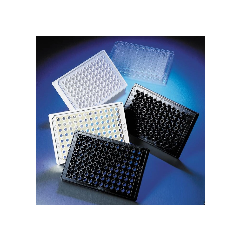 Corning 96 Well Half Area Black Flat Bottom Polystyrene NBS Microplate, 5 per Bag, without Lid, Nonsterile