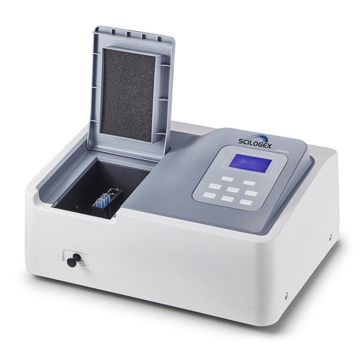 SCI-UV1000 Spectrophotometer 200~1000nm, with Tungsten Lamp & Deuterium Lamp, 4 x 3.5ml glass square cuvettes and 2 x 3.5ml quartz square cuvettes, UK plug, 110/220 V, 50/60 Hz, 80 W