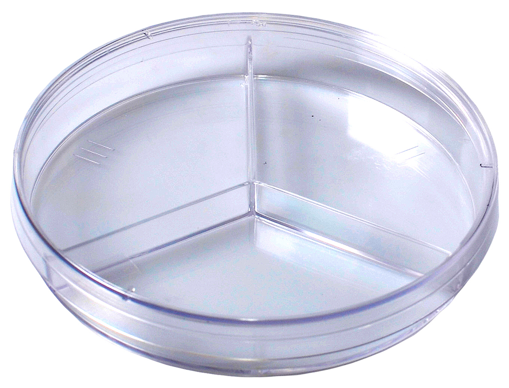Tri-Plate Petri Dish, No Rim for Automation, 100 x 15