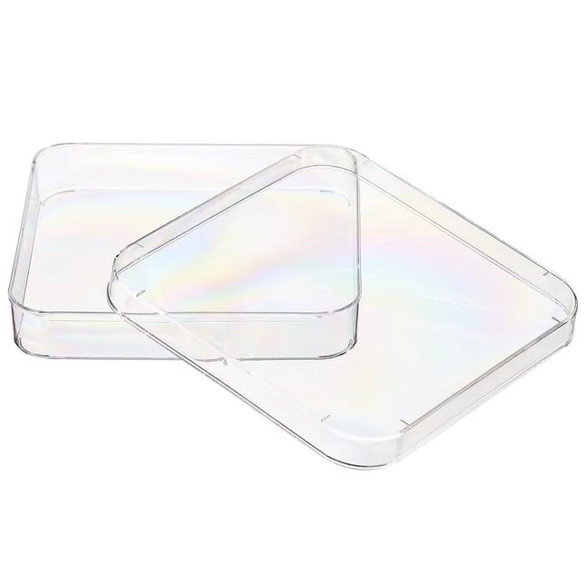 Petri Dish Square w/Lid and Vent Sterile PS 100 x 17 mm