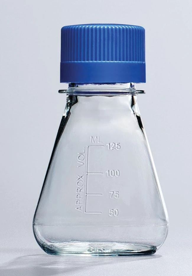 Sterile Disposable PETG Cell Culture Flask Plain Bottom 125mL