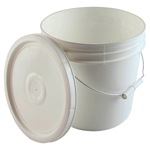 Pail w Cover, HDPE 2gal, 6/CS