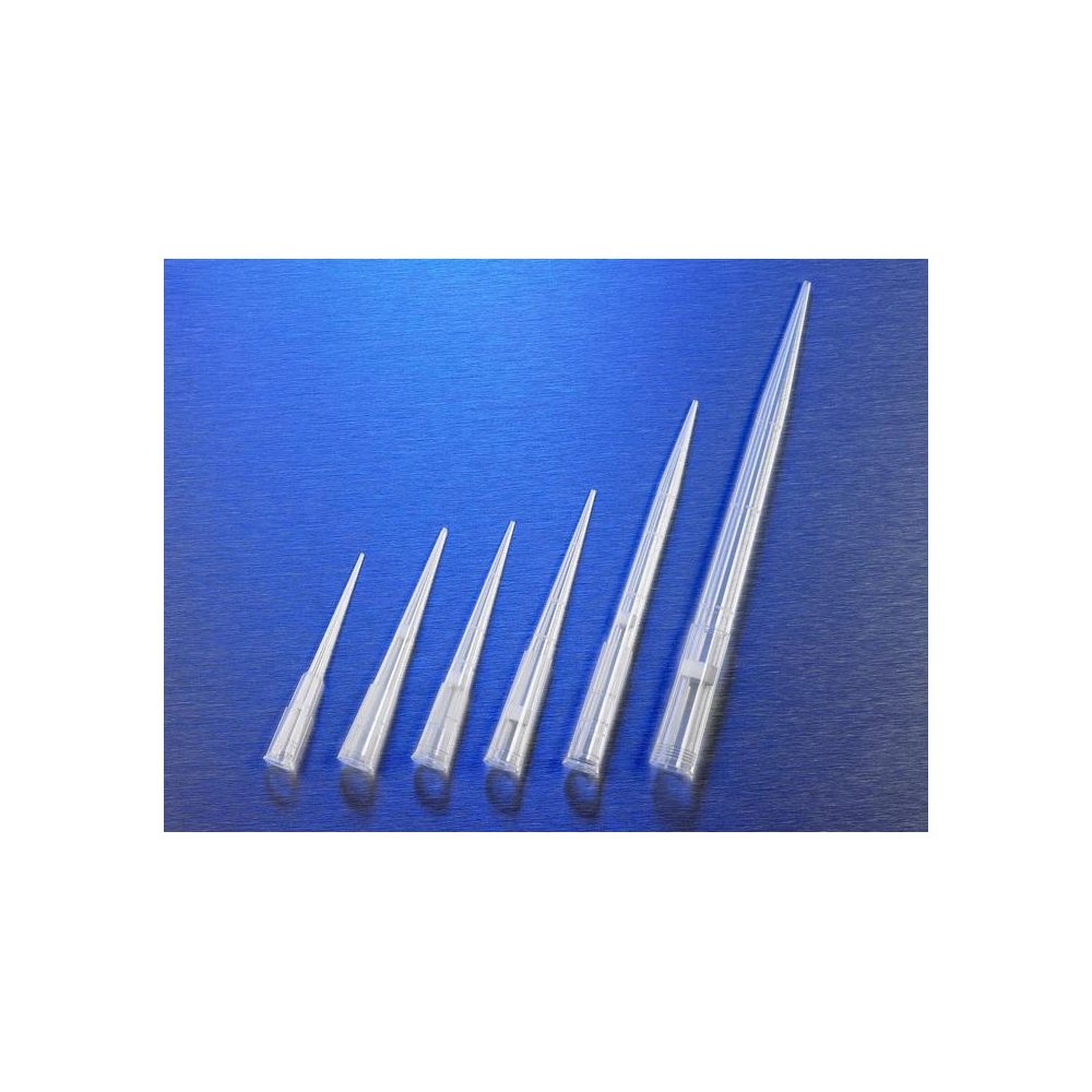 Corning DeckWorks 0.1-10µL Low Binding Pipet Tips, Graduated, Hinged Racks, Natural, Sterile, Polypropylene, 96 Tips/Rack, 10 Racks/Pack, 4 Packs/Case.