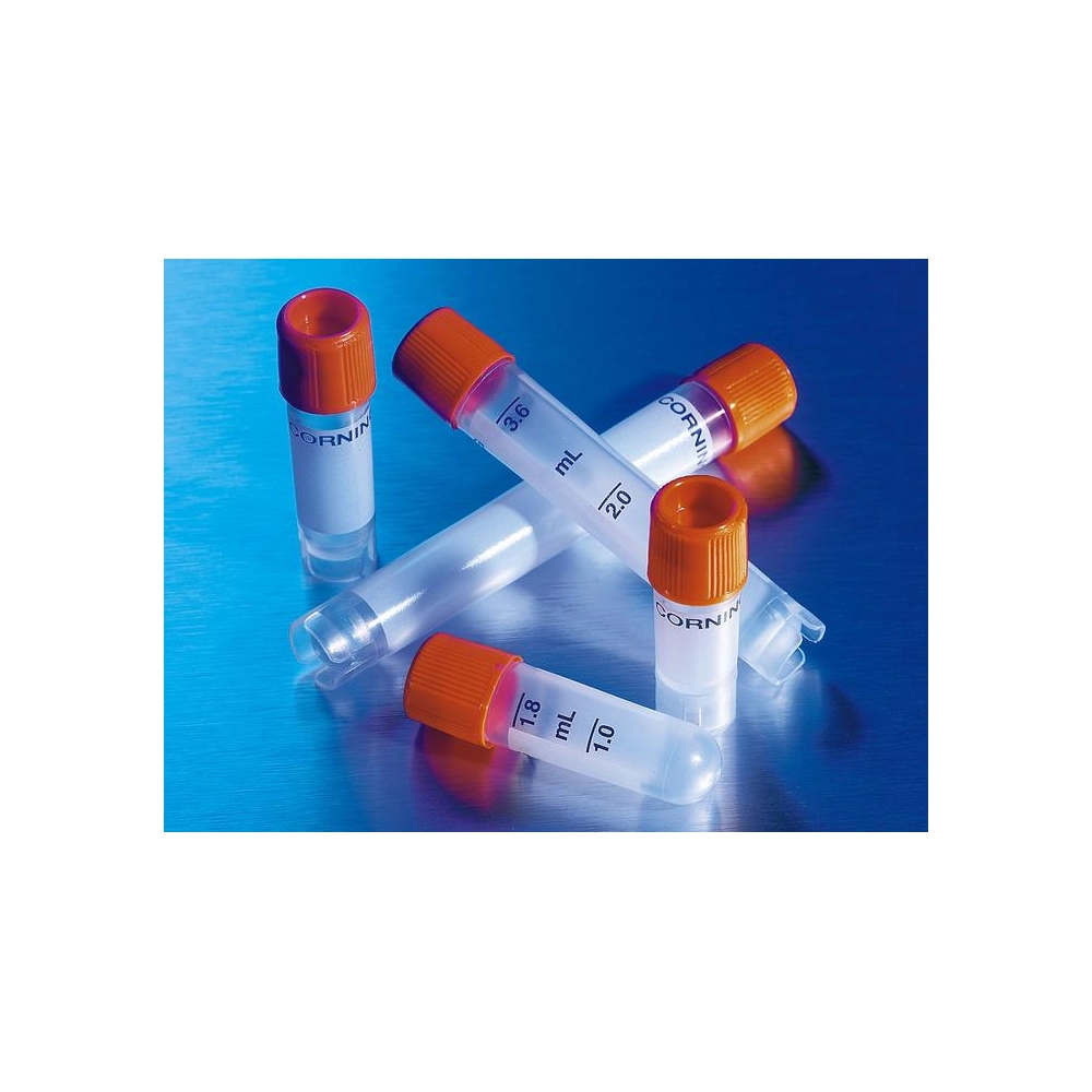 Corning 2mL External Threaded Polypropylene Cryogenic Vial, Self-Standing with Round Bottom