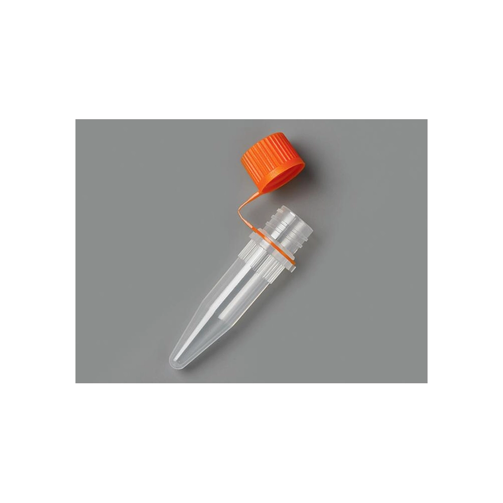 Corning 1.5mL Attached Screw Cap Microcentrifuge Tube, with O-rings, Polypropylene, Sterile
