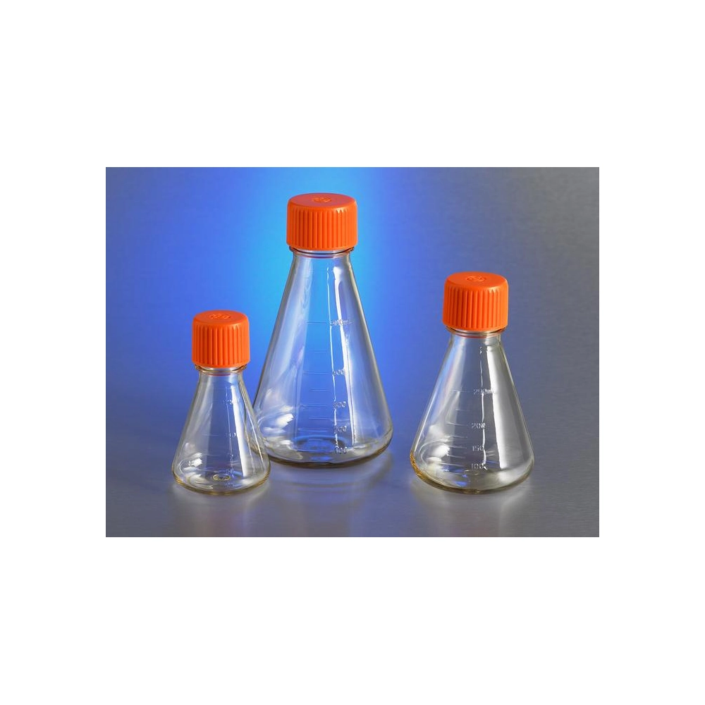 Corning 250ml Polycarbonate Erlenmeyer Shake Flask with Vent Cap,Sterile,1/bag,50/case