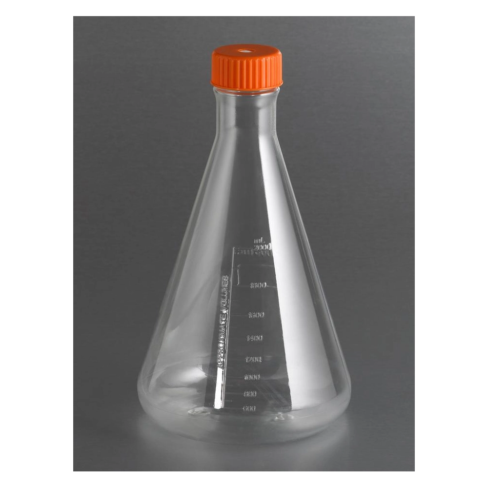 Corning 1L Polycarbonate Erlenmeyer Shake Flask with Vent Cap,Sterile,1/Bag,25/Case