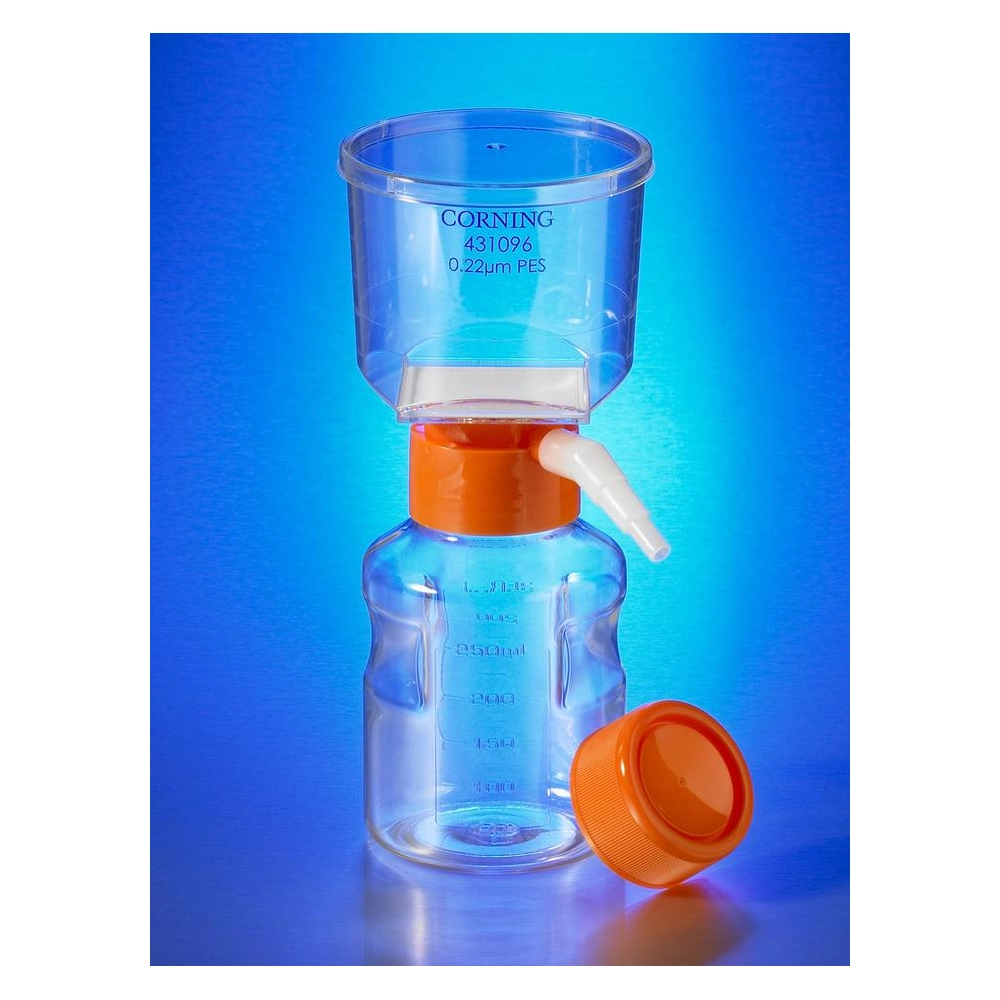 Corning 150mL Vacuum Filter/Storage Bottle System, 0.22Micrometer Pore, 13.6cm squared PES Membrane, Sterile, Individually Packaged, 12/Case