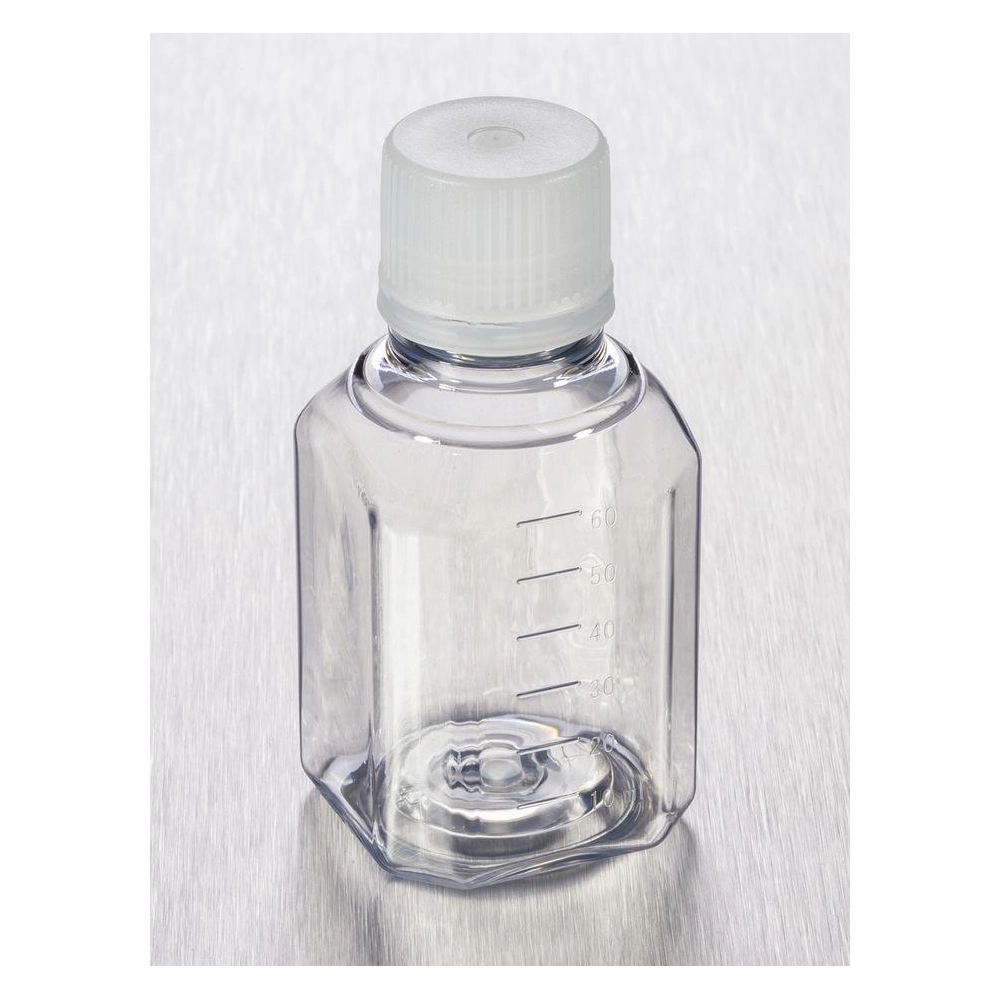 Corning Storage Bottle 60mL,18mm HDPE Screw Cap,PET, Sterile,Bulk, 12/Tray, 96/Case