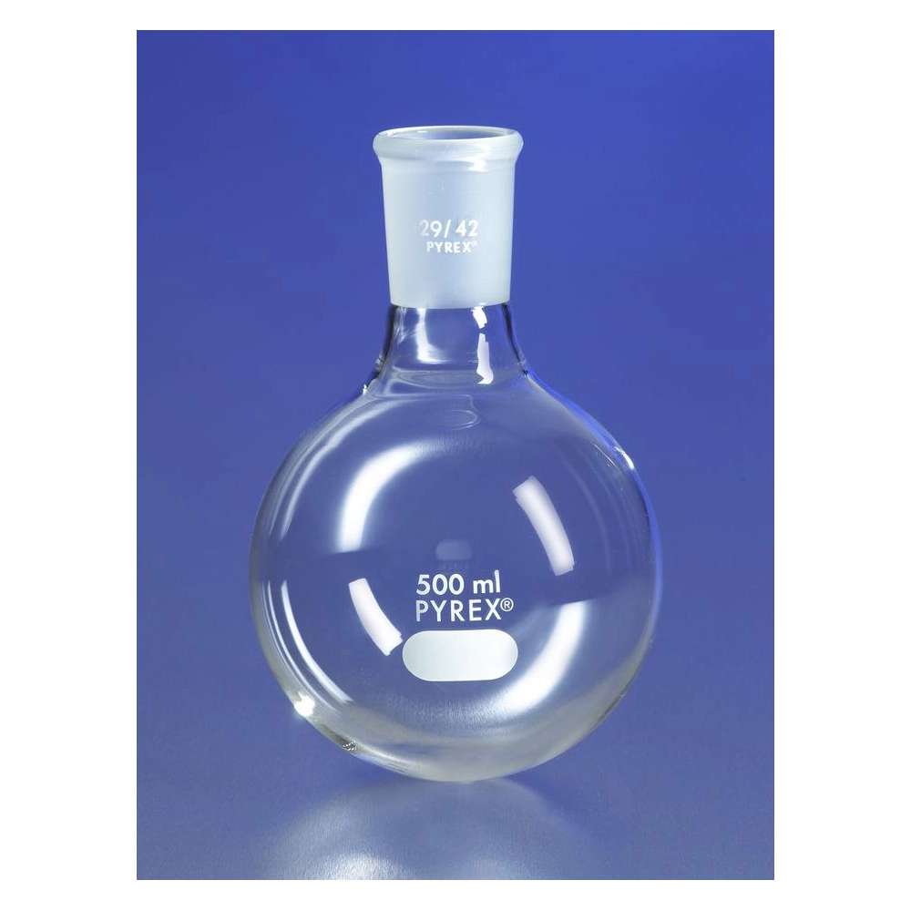 PYREX 100mL Short Neck Boiling Flask, Round Bottom, 29/42 Standard Taper Joint