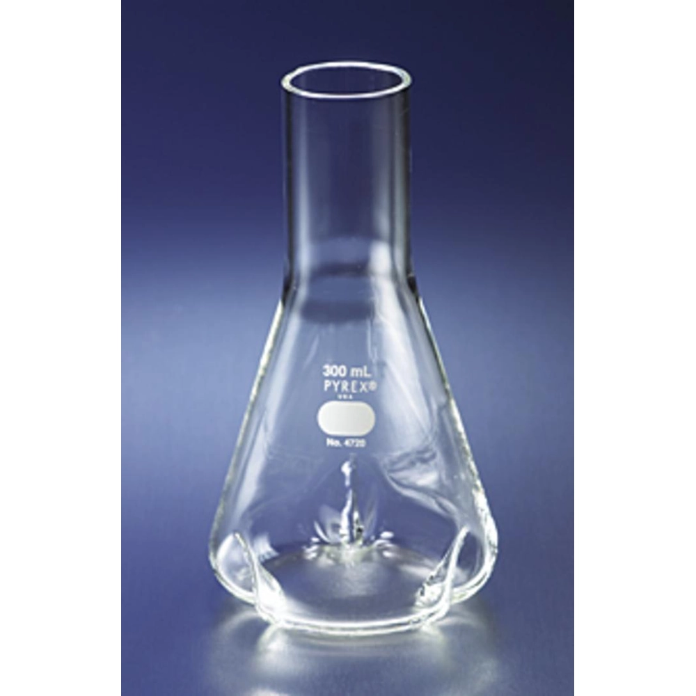 PYREX 50mL Delong Shaker Erlenmeyer Flask with Extra Deep Baffles