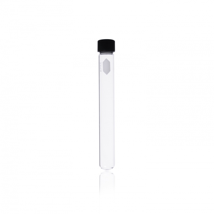 Reusable Screw Thread Culture Tube,Unattached Cap, Rubber Liner,THREADED,25X200MM