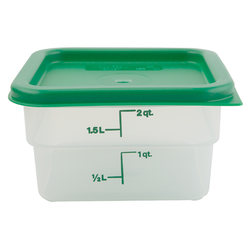 Container Square w Lid, PP 2Qt, 6/CS