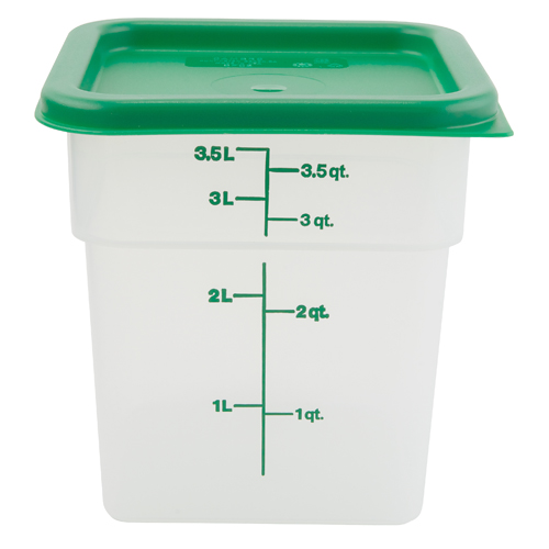 Container Square w Lid, PP 4Qt, 6/CS