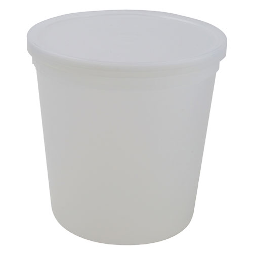 Container w Lid Natural, PPCO 83oz, 25/CS