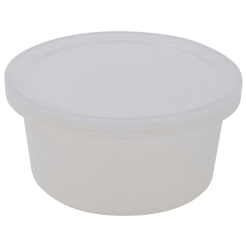 Container w Lid Natural, HDPE 4oz, 250/CS