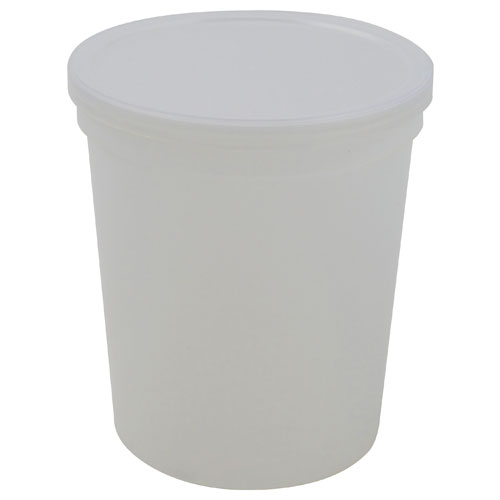Container w Lid Natural, PPCO 32oz, 100/CS