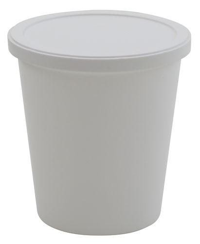 Container w Lid White, PPCO 8oz, 250/CS