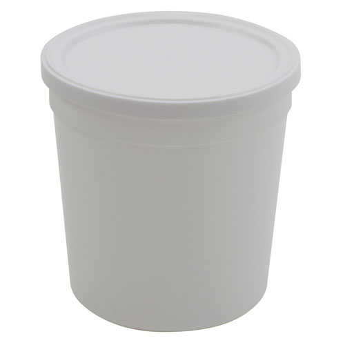 Container w Lid White, PPCO 16oz, 100/CS
