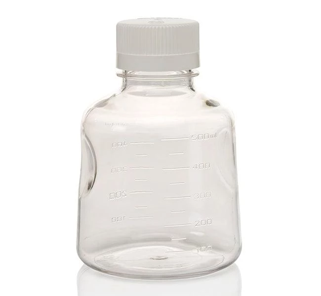 Filter Receiver and Storage Bottle 500 mL, Polystyrene with PE cap 45mm neck