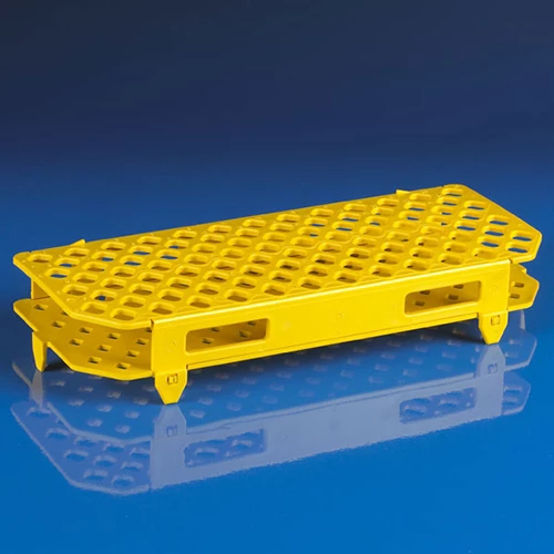Snap-N-Rack Tube Rack for 1.5mL and 2.0mL Microcentrifuge Tube, 100-Place, PP, Yellow - CS/20