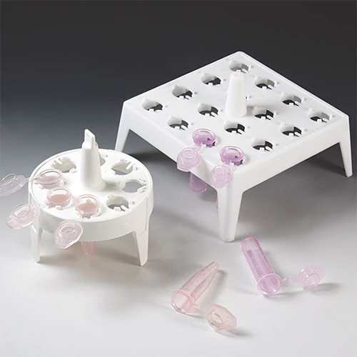 Float Rack for 1.5mL Microcentrifuge Tubes, Round, 8-Place, 65mm Diameter, White, 4/Pack - CS/16