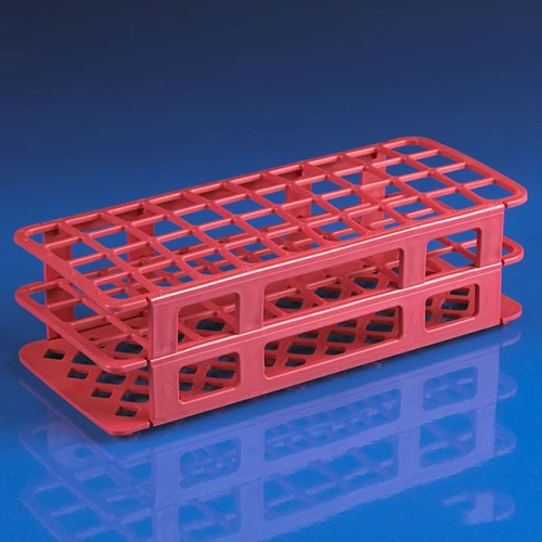 Snap-N-Rack Tube Rack for 20mm and 21mm Tubes, 40-Place, PP, Red - CS/50
