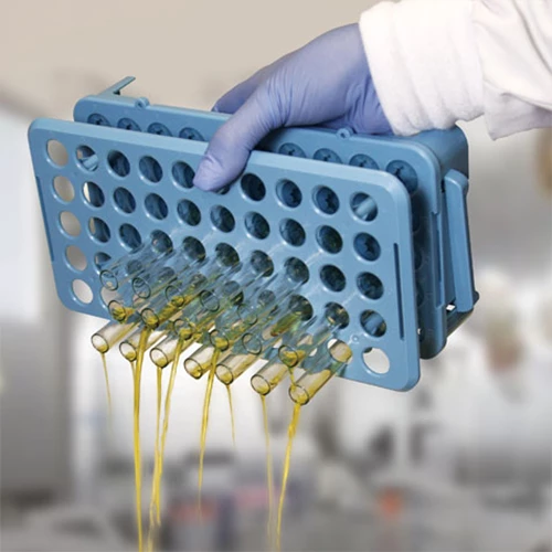 Grip Rack, Rack with Tube Grippers and Tube Eject for up to 15mm Tubes, 50-Place, Autoclavable, Blue - PK/1