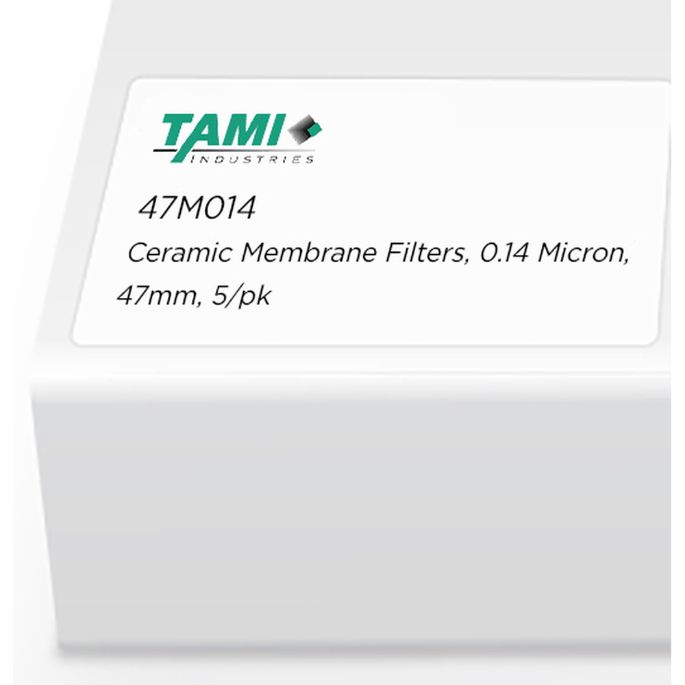 Ceramic Membrane Filters, 0.14 Micron, 47mm, 5/Pk