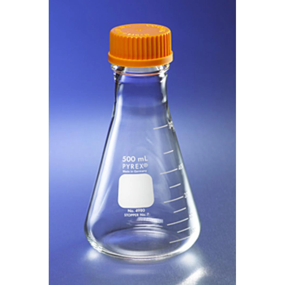 PYREX 2L Wide Mouth Erlenmeyer Flasks, with GL45 Screw Cap