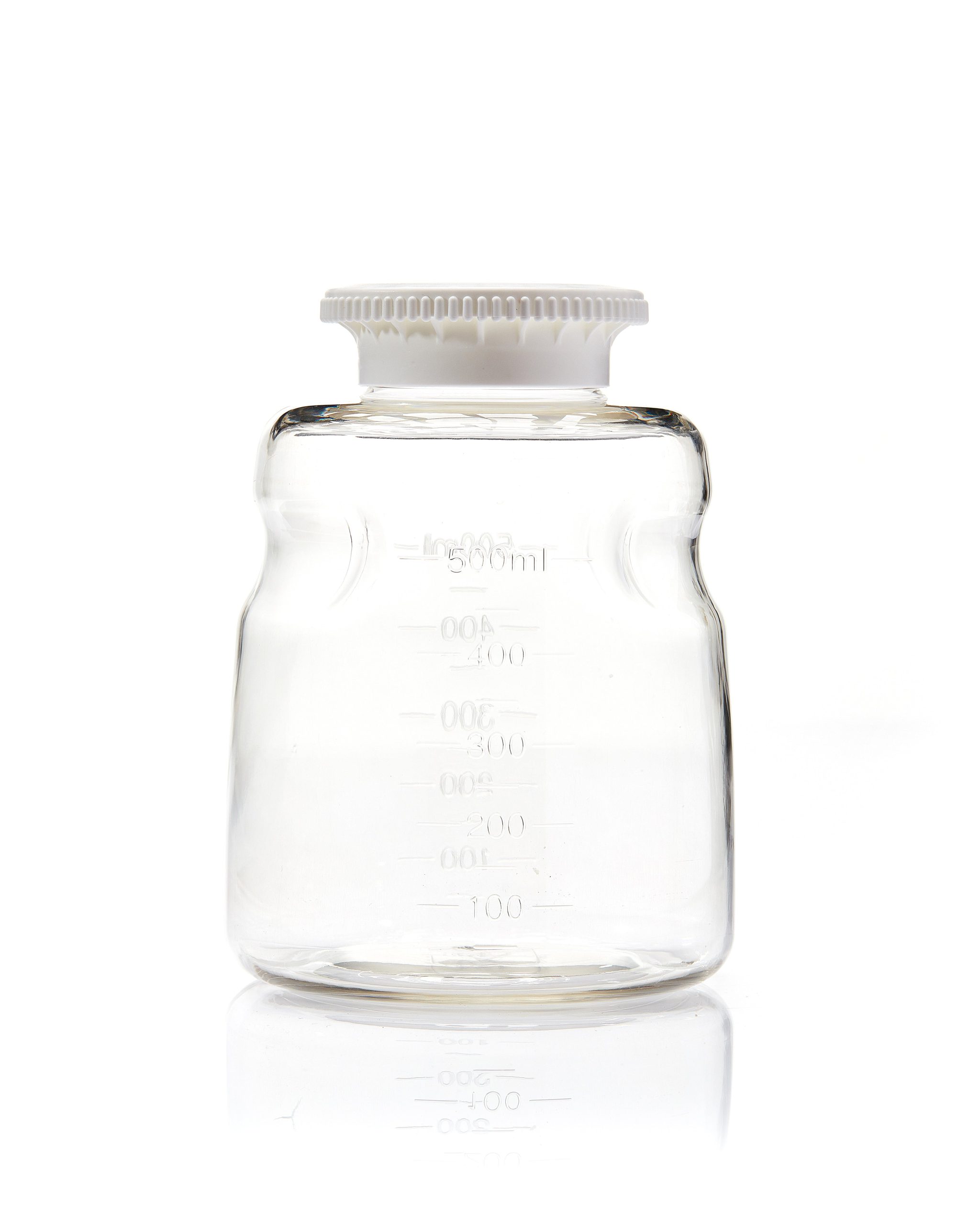 EZLabpure™ Media Bottle Polystyrene, 1,000 mL, GL45 Closed VersaCap, Sterile, 24/CS