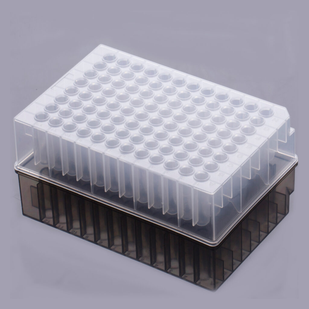 2.0 ml 96-Well Deep Well Plate, U-Bottom, Round Well, Sterile, 5/pk, 50/c