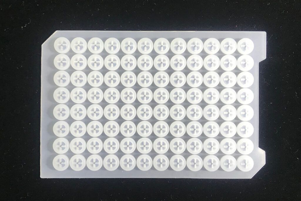 96 Well Round well Silicone Sealing Mat,2.0 ml, non-sterile,10/pk, 50