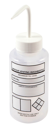 Washbottle WM Vent Custom, LDPE 500mL, 5/CS