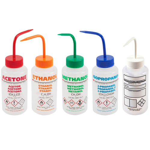 Washbottle GHS WM Set of 5, LDPE 500mL, 1/ST