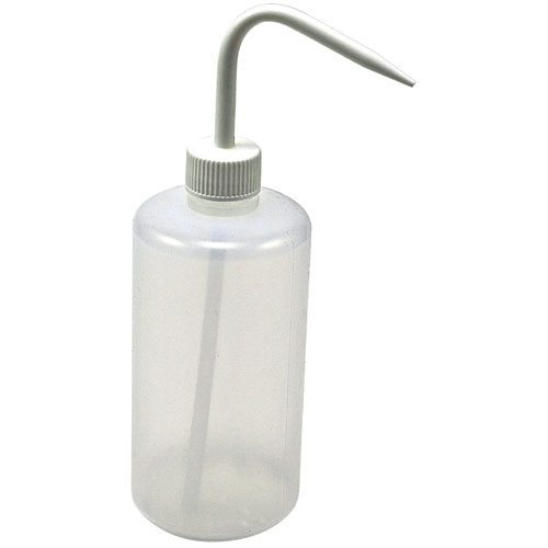Washbottle NM White Cap, LDPE 500mL, 5/CS