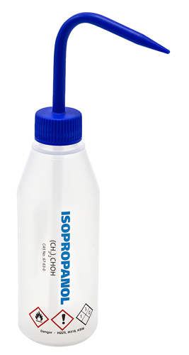 Washbottle Sloped NM Isoprop, LDPE 250ml, 5/CS