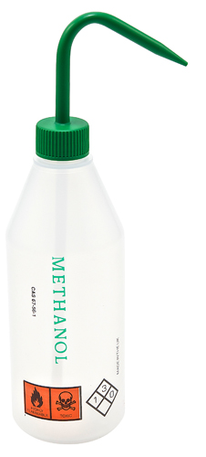 Washbottle Sloped NM Methanol, LDPE 500m, 5/CS