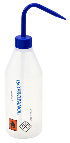 Washbottle Sloped NM Isoprop, LDPE 500ml, 5/CS