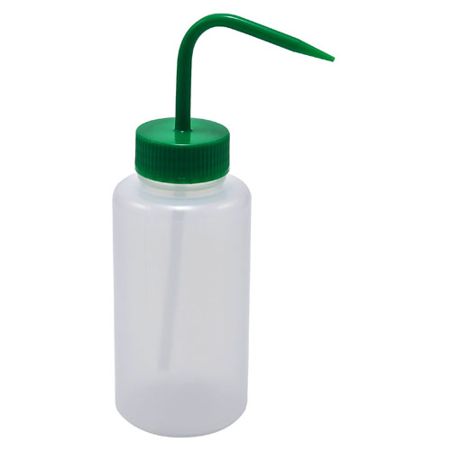 Washbottle WM Green Cap, LDPE 500mL, 5/CS