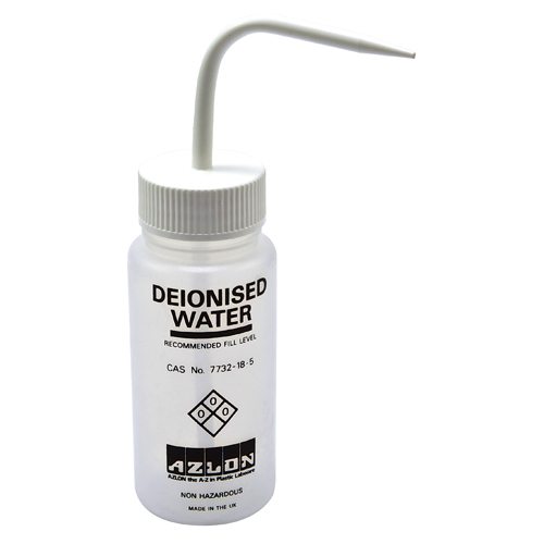 Washbottle WM Deionized, LDPE 250mL, 5/CS
