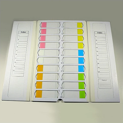 Slide File Folder, 20-Place, Cardboard, 10/Unit