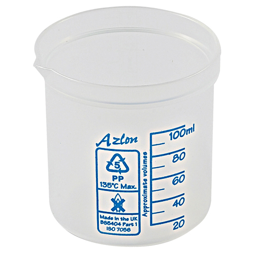 Beaker Square Grad, PP 100mL, 10/CS